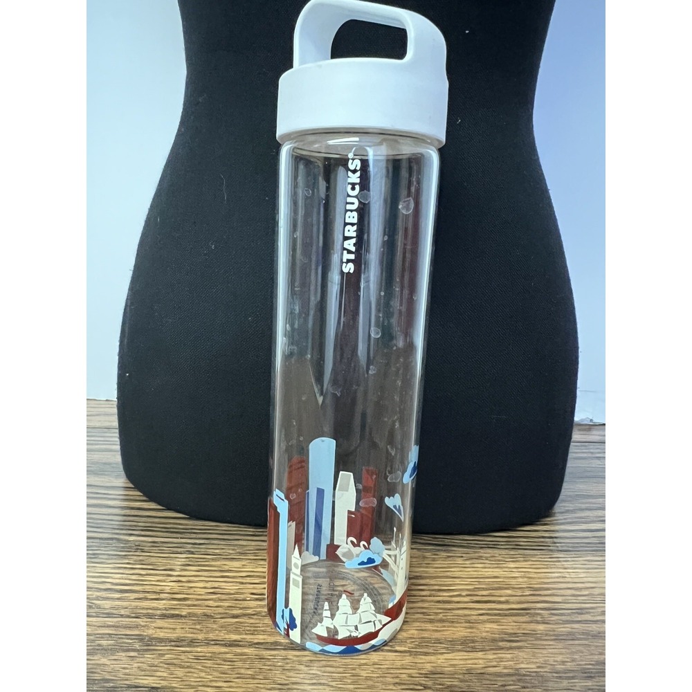 Starbucks Boston "You Are Here Collection" Glass Water Bottle 18.5oz‎ 2015